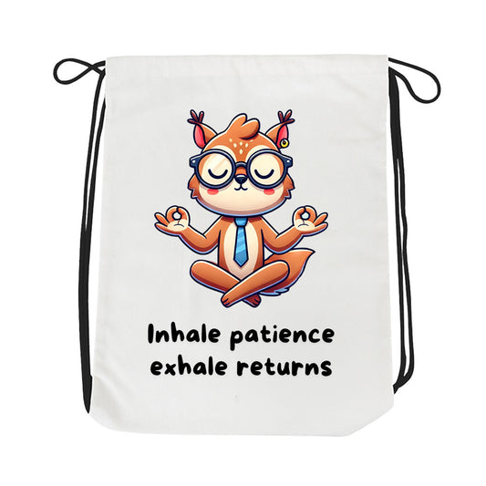 technofunda investing inhale patience exhale returns drawstring bag pin button finance stock equity compounding graphic stylish buy online india vivek mashrani tbt men women girls boys unisex