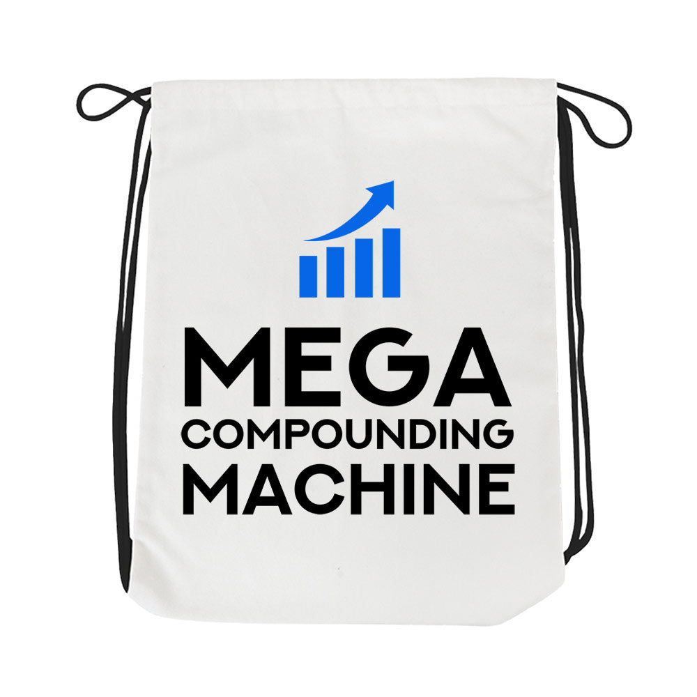 technofunda investing mega compounding machine drawstring bag pin button finance stock equity compounding graphic stylish buy online india vivek mashrani tbt men women girls boys unisex