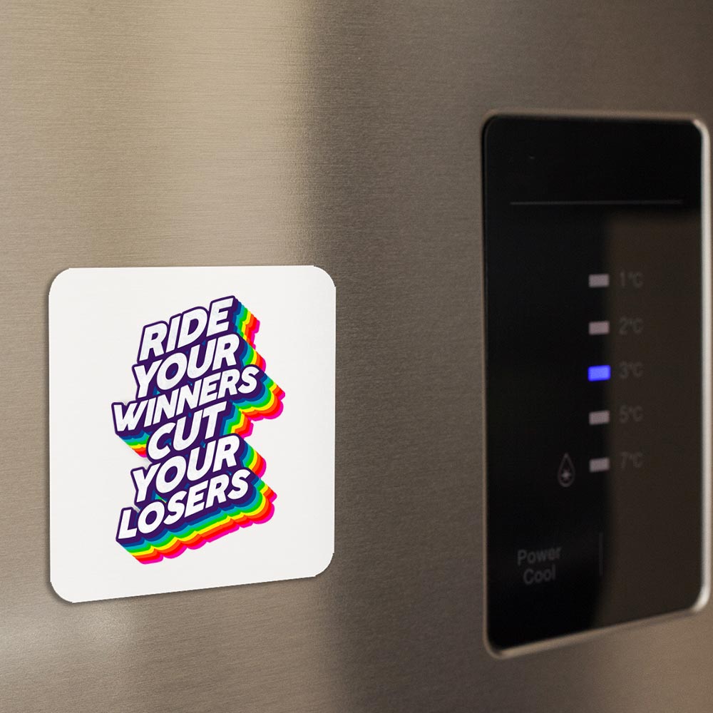 TechnoFunda Fridge Magnet - Ride Your Winners Cut Your Losers