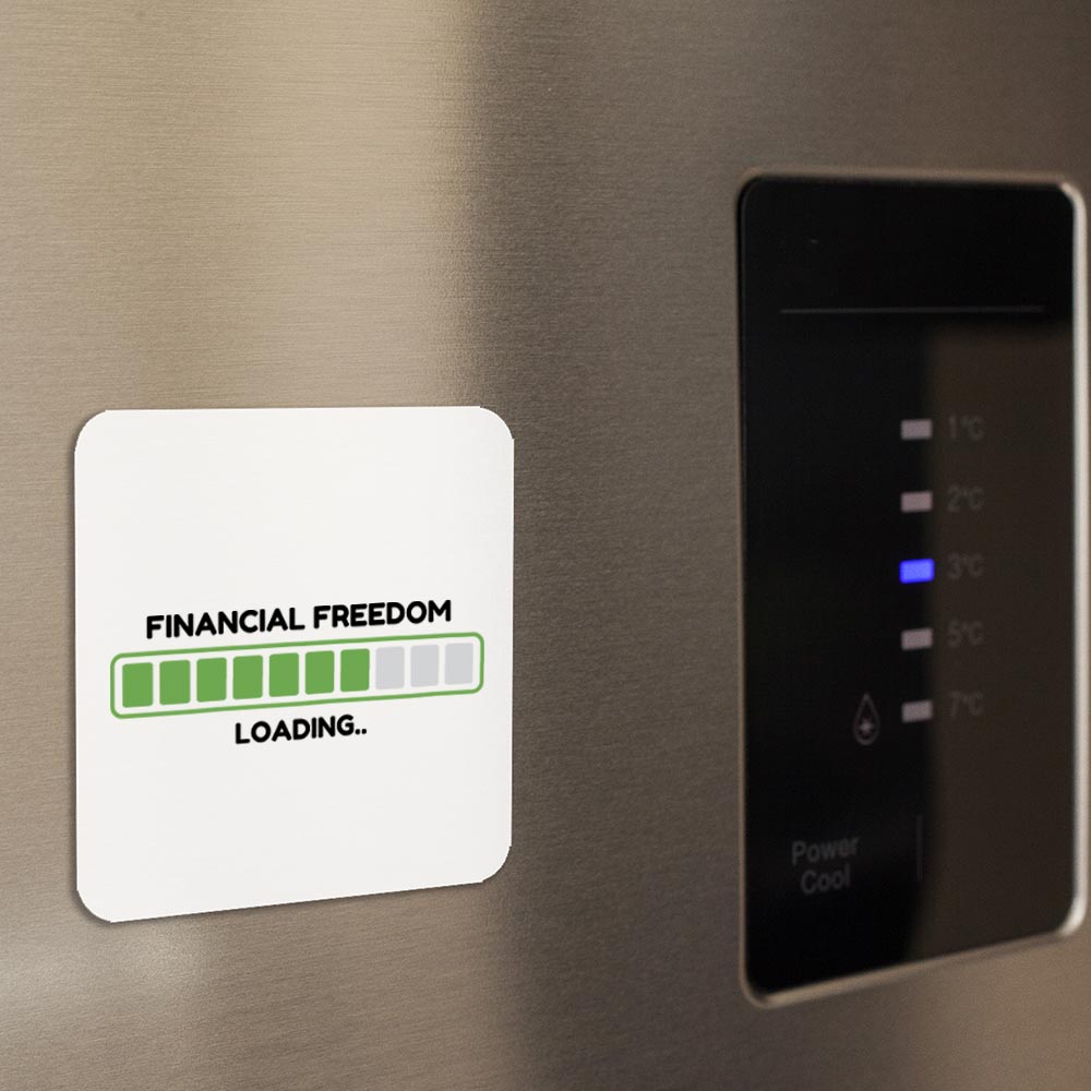 TechnoFunda Fridge Magnet - Financial Freedom Loading