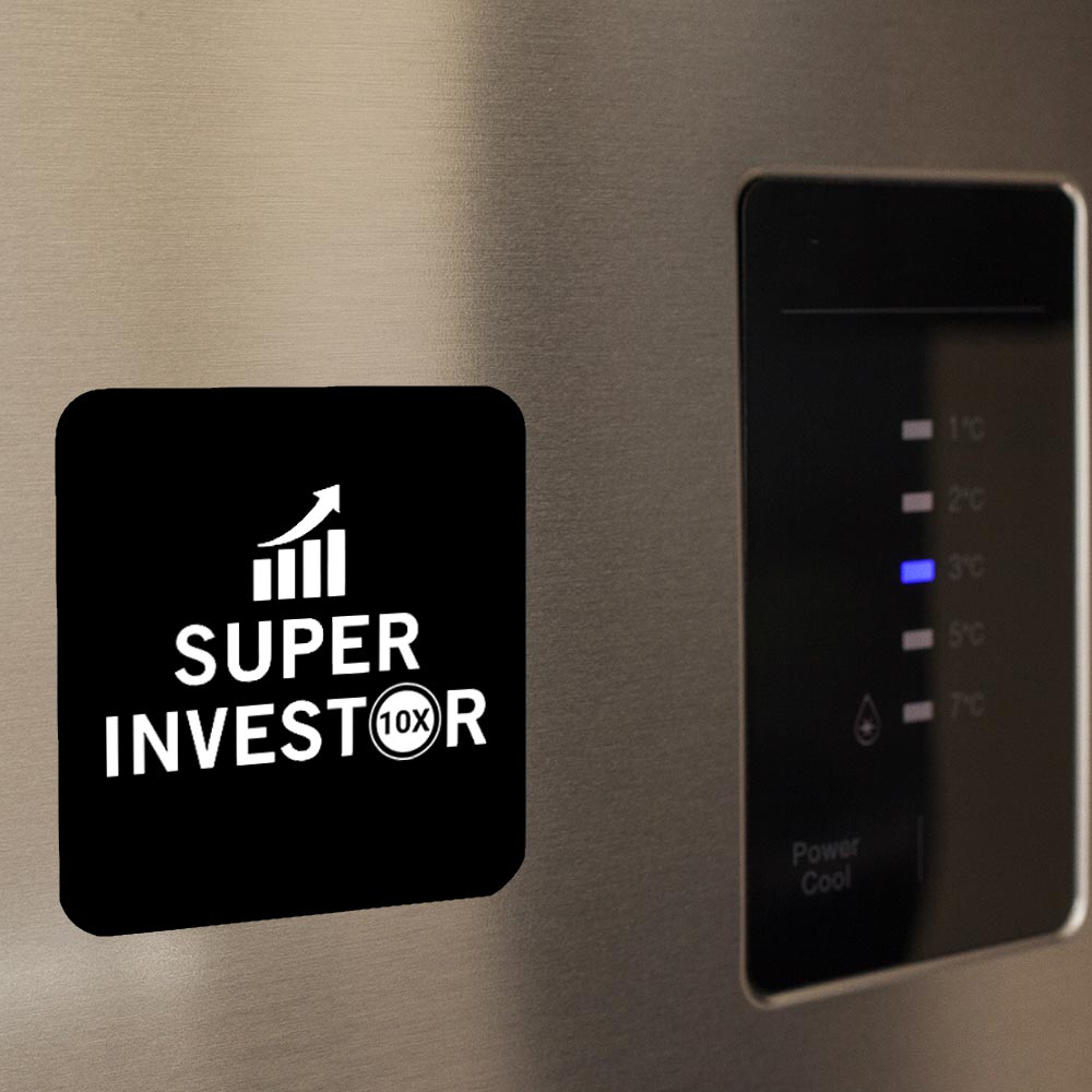 TechnoFunda Fridge Magnet - Super Investor