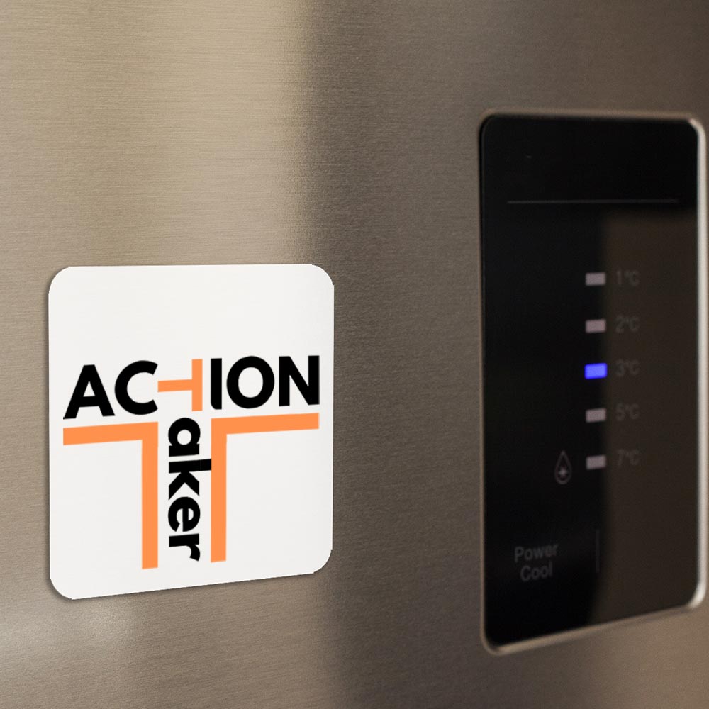 TechnoFunda Fridge Magnet - Action Taker Typography