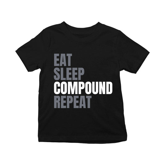 technofunda investing eat sleep compound repeat t-shirt finance stock equity compounding graphic stylish buy online india vivek mashrani tbt men kids girls boys unisex black