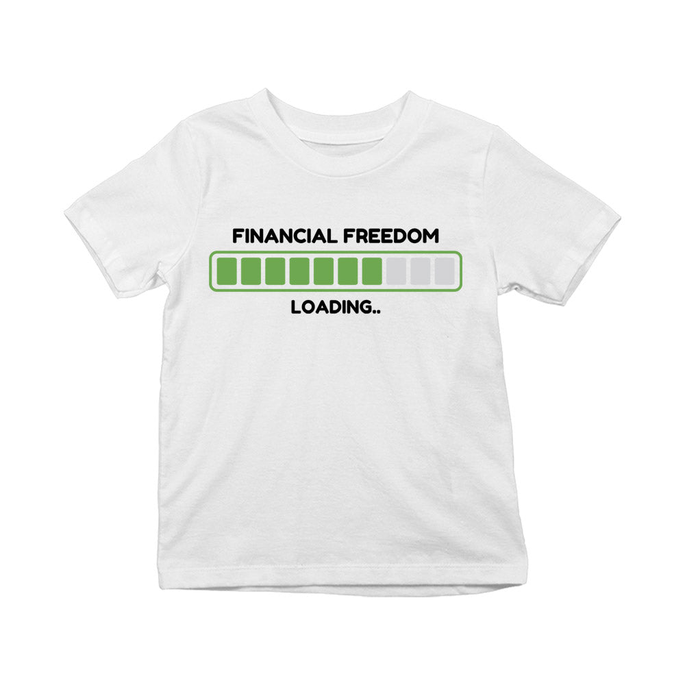 technofunda investing financial freedom loading t-shirt finance stock equity compounding graphic stylish buy online india vivek mashrani tbt men kids girls boys unisex white