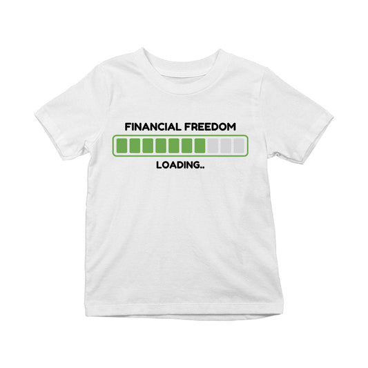 technofunda investing financial freedom loading t-shirt finance stock equity compounding graphic stylish buy online india vivek mashrani tbt men kids girls boys unisex white