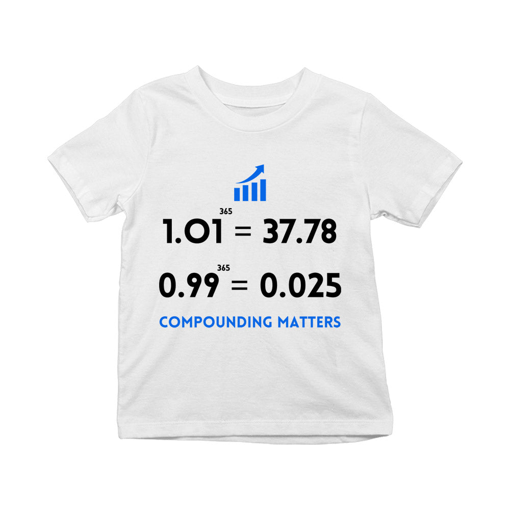 technofunda investing compounding matters t-shirt finance stock equity compounding graphic stylish buy online india vivek mashrani tbt men kids girls boys unisex white