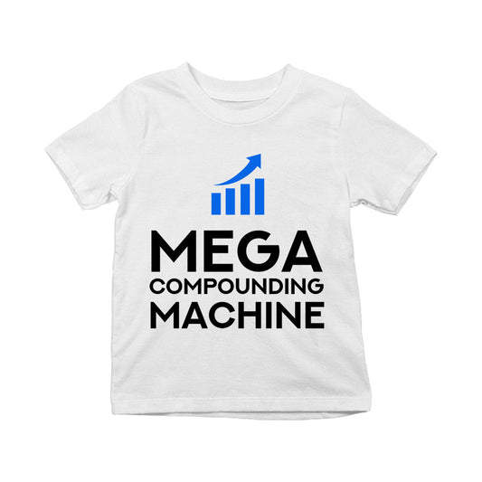 technofunda investing mega compounding machine t-shirt finance stock equity compounding graphic stylish buy online india vivek mashrani tbt men kids girls boys unisex white