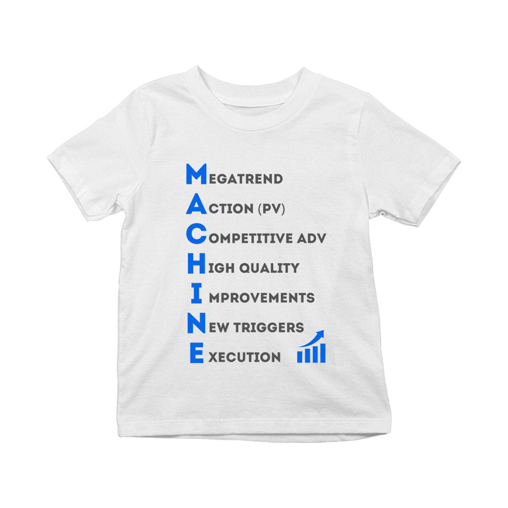 technofunda investing machine framework t-shirt finance stock equity compounding graphic stylish buy online india vivek mashrani tbt men kids girls boys unisex white