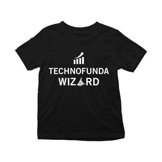 technofunda investing technofunda investing wizard t-shirt finance stock equity compounding graphic stylish buy online india vivek mashrani tbt men kids girls boys unisex black