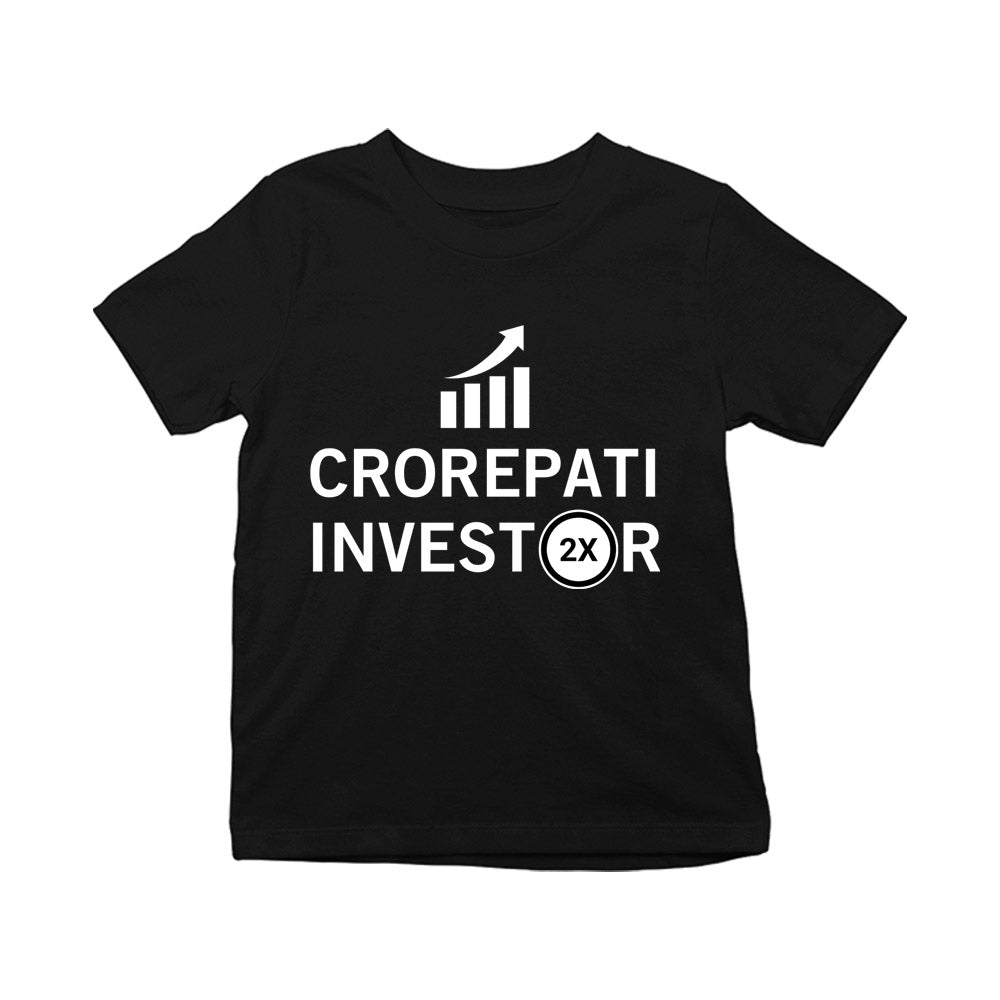 technofunda investing crorepati investor t-shirt finance stock equity compounding graphic stylish buy online india vivek mashrani tbt men kids girls boys unisex black