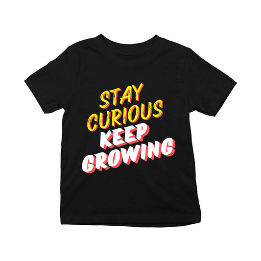 technofunda investing stay curious keep growing t-shirt finance stock equity compounding graphic stylish buy online india vivek mashrani tbt men kids girls boys unisex black