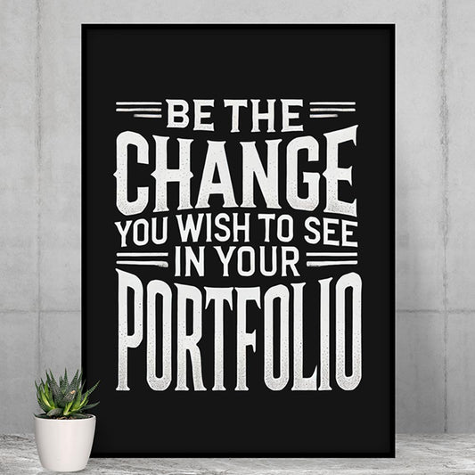 technofunda investing be the change poster wall art buy online india vivek mashrani tbt a4