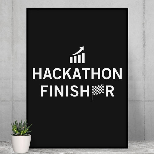 technofunda investing hackathon finisher poster wall art buy online india vivek mashrani tbt a4