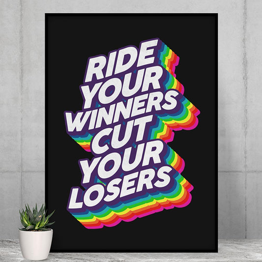 technofunda investing ride your winners cut your losers poster wall art buy online india vivek mashrani tbt a4