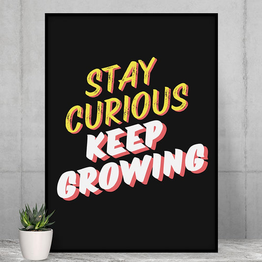 technofunda investing stay curious keep growing poster wall art buy online india vivek mashrani tbt a4