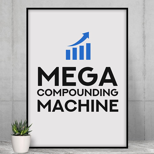 technofunda investing mega compounding machine poster wall art buy online india vivek mashrani tbt a4