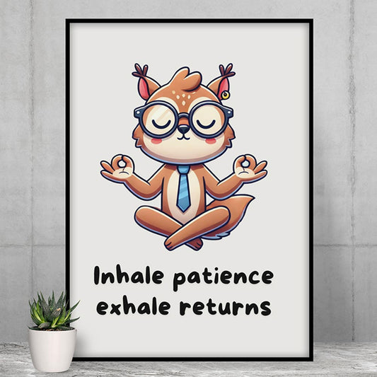 technofunda investing inhale patience exhale returns poster wall art buy online india vivek mashrani tbt a4