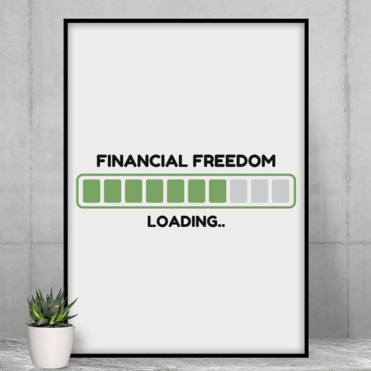 technofunda investing financial freedom loading poster wall art buy online india vivek mashrani tbt a4