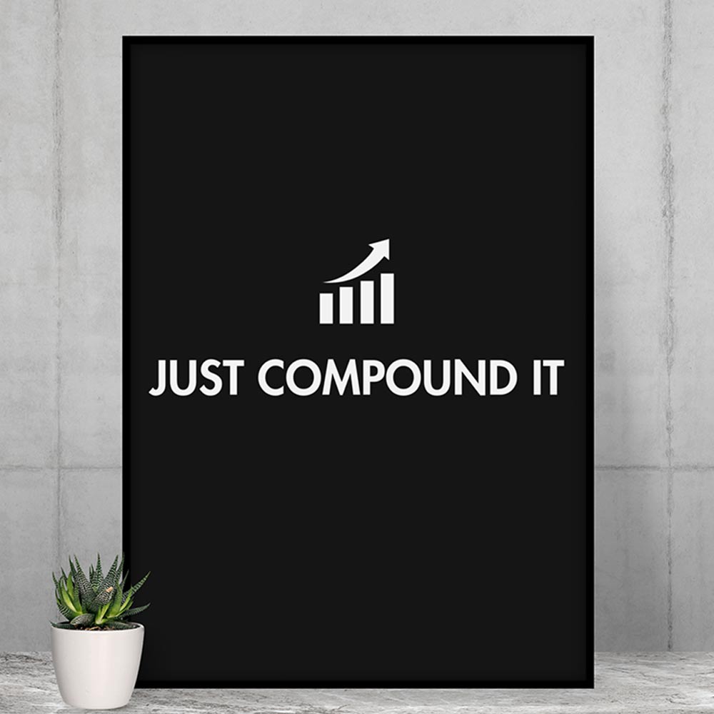 technofunda investing just compound it poster wall art buy online india vivek mashrani tbt a4