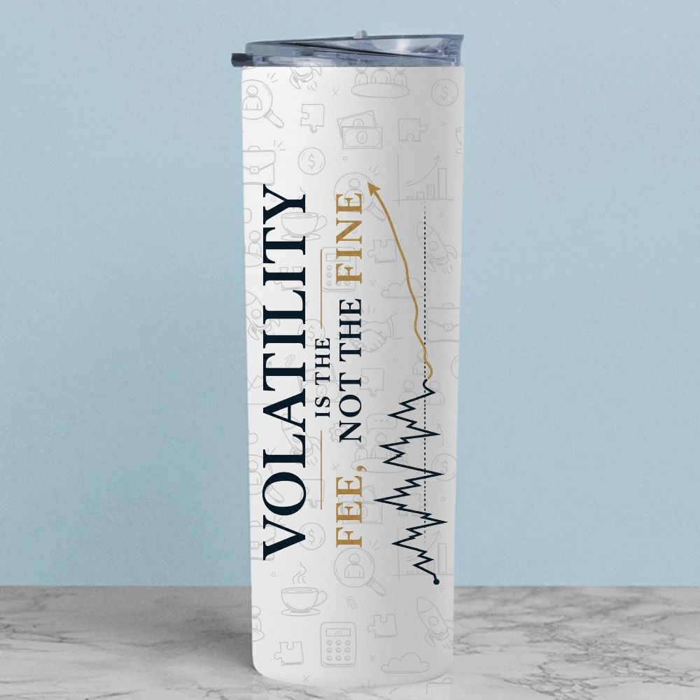 technofunda investing volatility is the fee, not the fine tumbler steel water bottle flask gym shaker finance stock equity compounding graphic stylish buy online india vivek mashrani tbt men women girls boys unisex