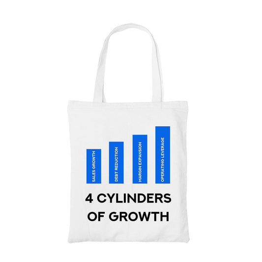 technofunda investing 4 cylinders of growth tote bag cotton finance stock equity compounding finance stock equity compounding graphic stylish buy online india vivek mashrani tbt men women girls boys unisex