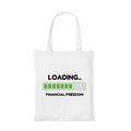 technofunda loading financial freedom tote bag cotton printed printed graphic stylish buy online india TechnoFunda Shop tbt men women girls boys unisex