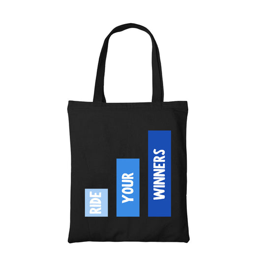 technofunda investing ride your winners tote bag cotton finance stock equity compounding finance stock equity compounding graphic stylish buy online india vivek mashrani tbt men women girls boys unisex