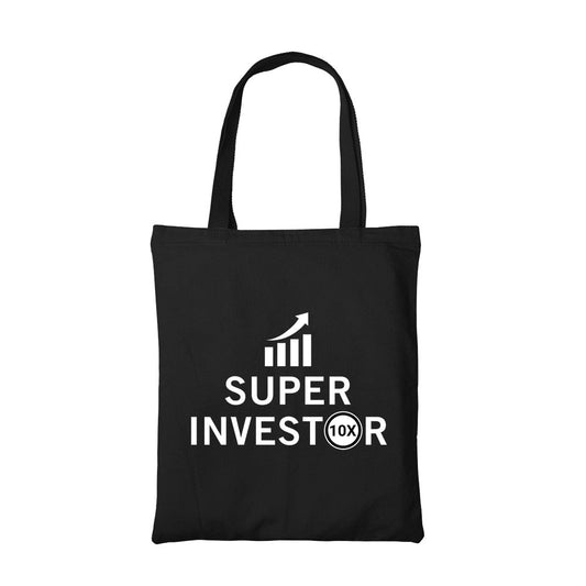 technofunda investing super investor tote bag cotton finance stock equity compounding finance stock equity compounding graphic stylish buy online india vivek mashrani tbt men women girls boys unisex