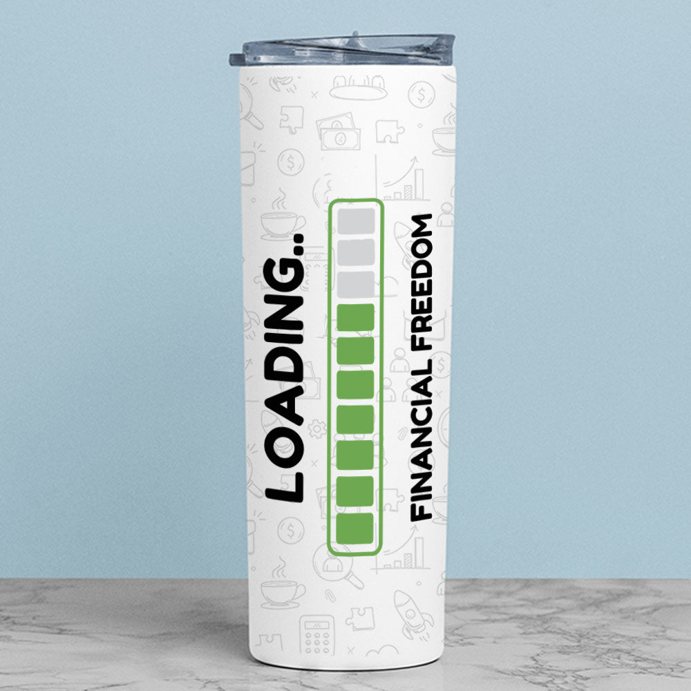 technofunda loading financial freedom tumbler pin button printed graphic stylish buy online india TechnoFunda Shop tbt men women girls boys unisex