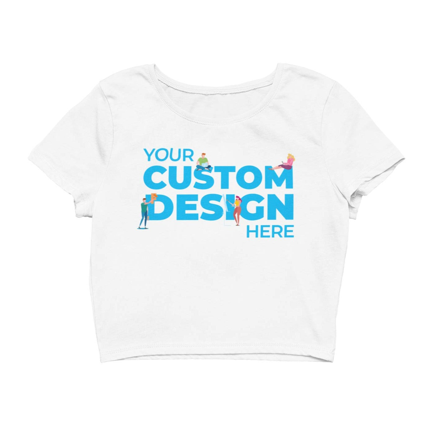 white custom customizable personalized your logo image crop tops by TechnoFunda plain black crop top crop tops india crop tops for girls