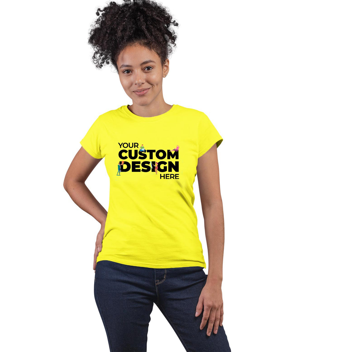 custom customizable personalised yellow tops by TechnoFunda cotton plain yellow top for women india tops for girls tops for women